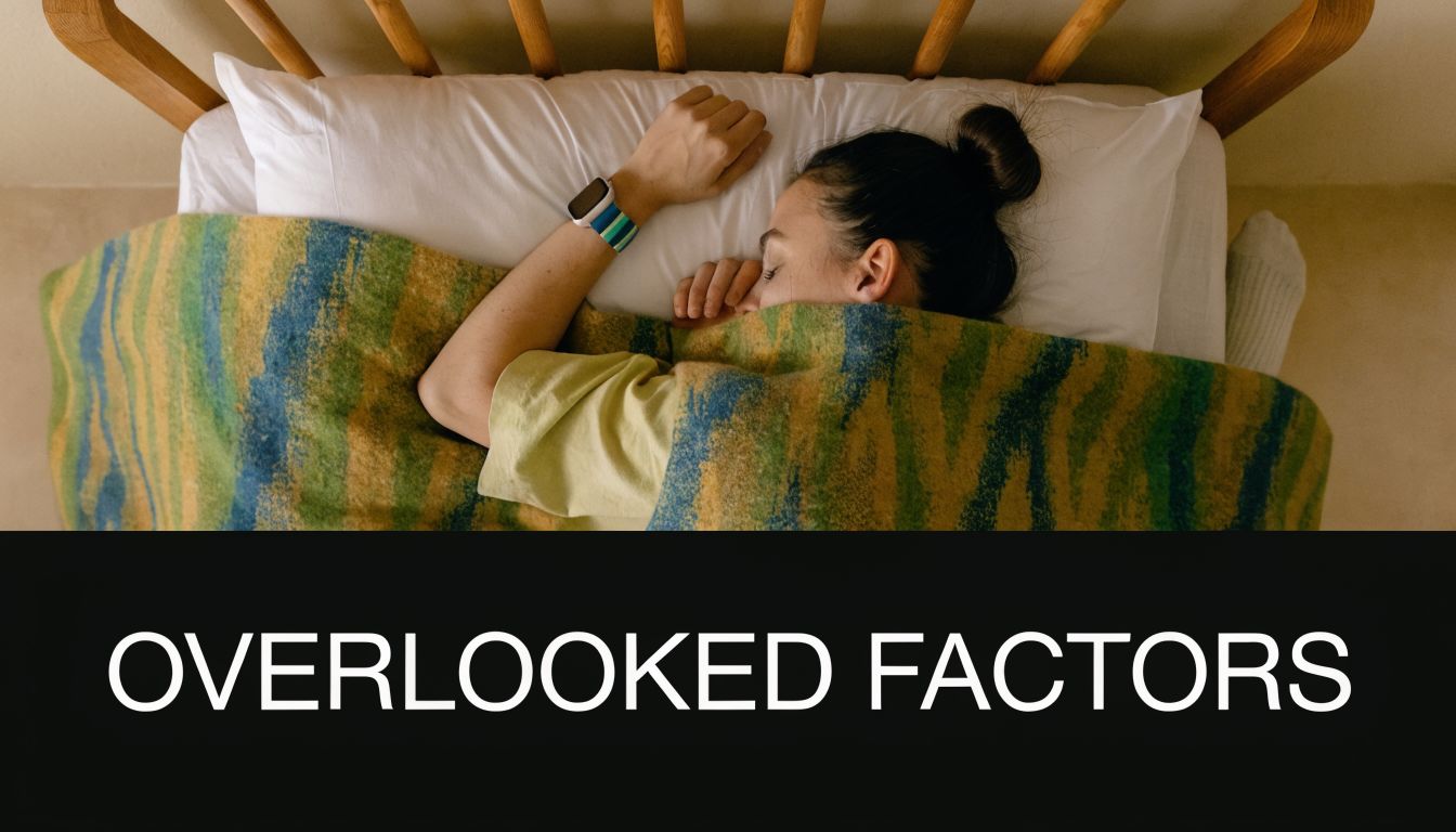 A person sleeping in a comfortable bed while wearing a smartwatch to monitor their nightly rest.