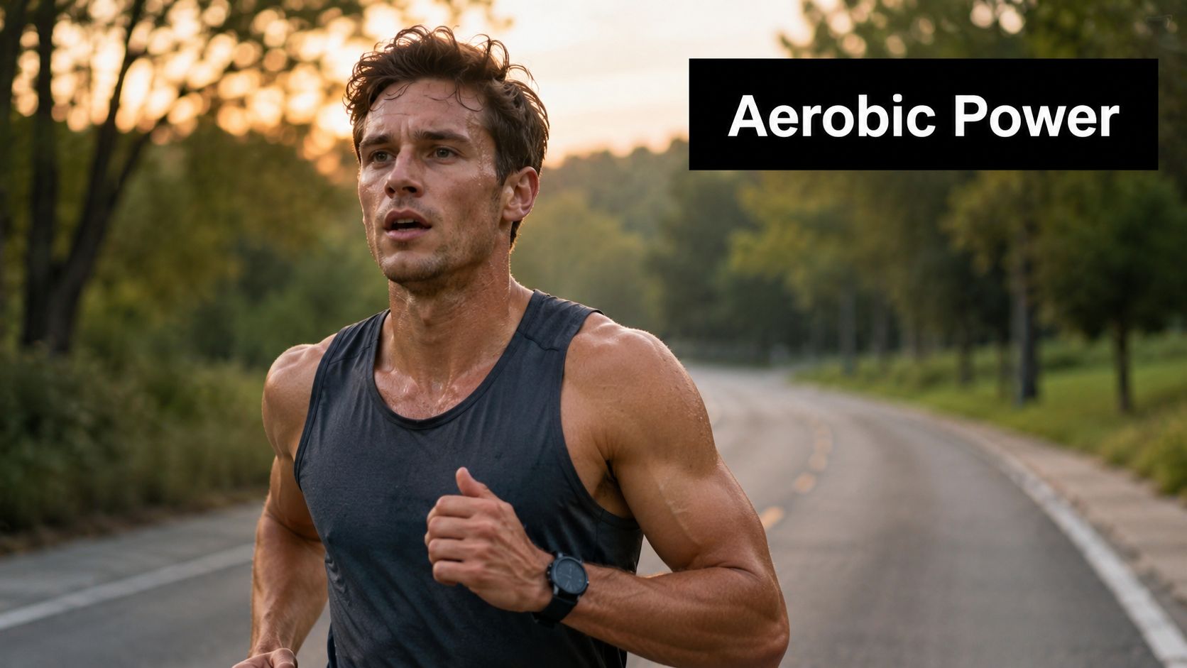 A runner completing an outdoor aerobic training session.