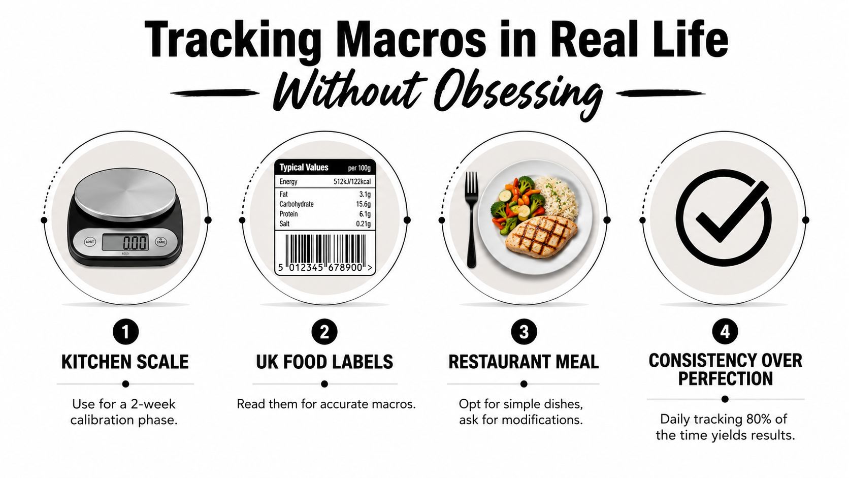 Practical steps for learning portions without requiring permanent macro tracking.